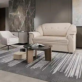 Trueliving Modern Three Seater Sofa Leather Finish H 36" x W 80" x D 34"